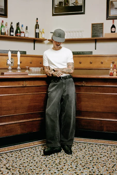 monogram wool cap charcoa