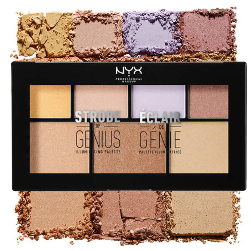 Palette Illuminatrice NYX Strobe of Genius, surligneurs, maquillage