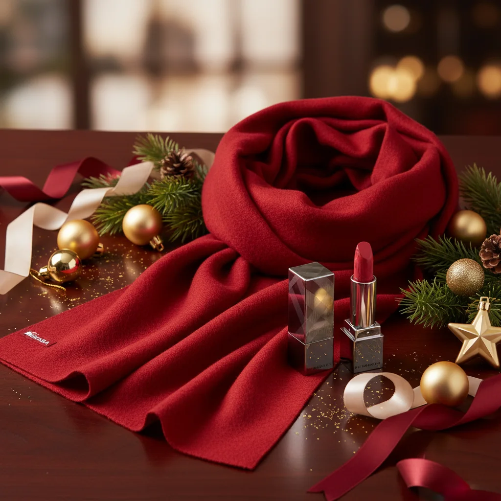 scarf mikassa avec rouge à lèvres cadeau