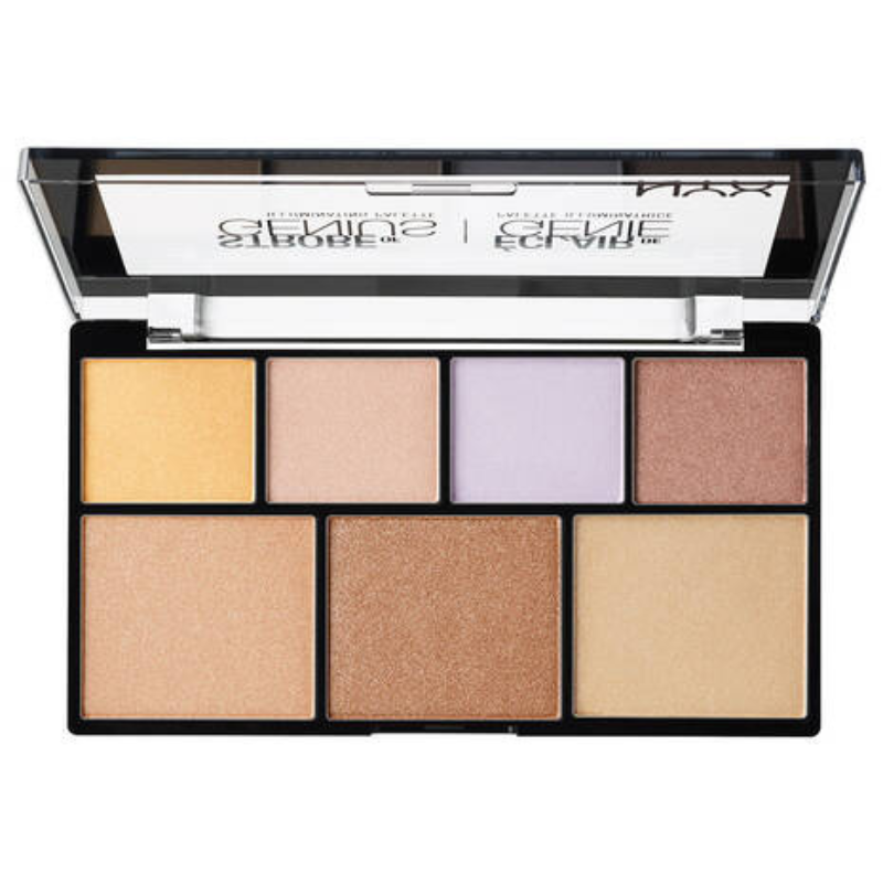 Palette Illuminatrice NYX Strobe of Genius, surligneurs, maquillage