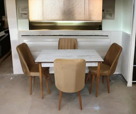 Table à manger DENIS finition Kristal