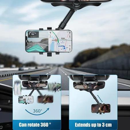 Phone Holder For Rearview Mirror