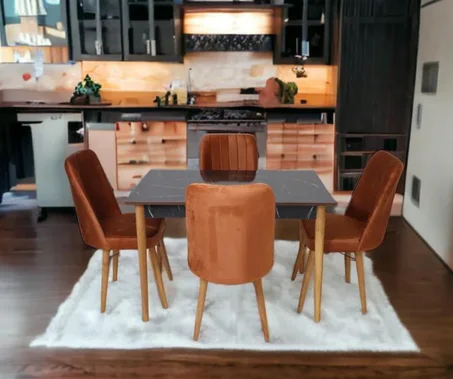 Table à manger DENIS finition NOIR