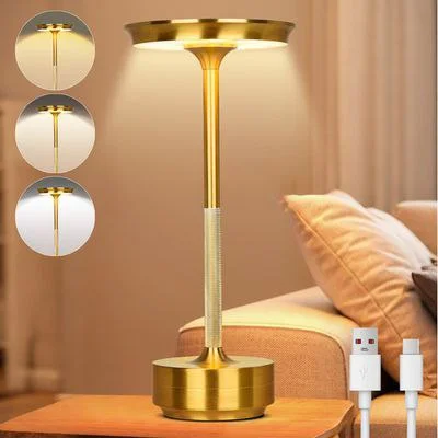 Lampe de Table LED Dorée – Design Moderne & Lumière Ambiance