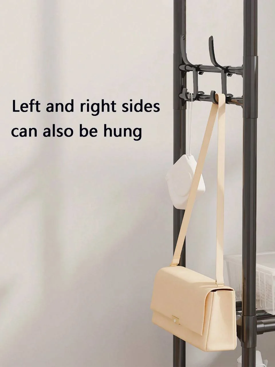 Portant à Vêtements Multifonction avec Étagères – Mobile & Grande Capacité