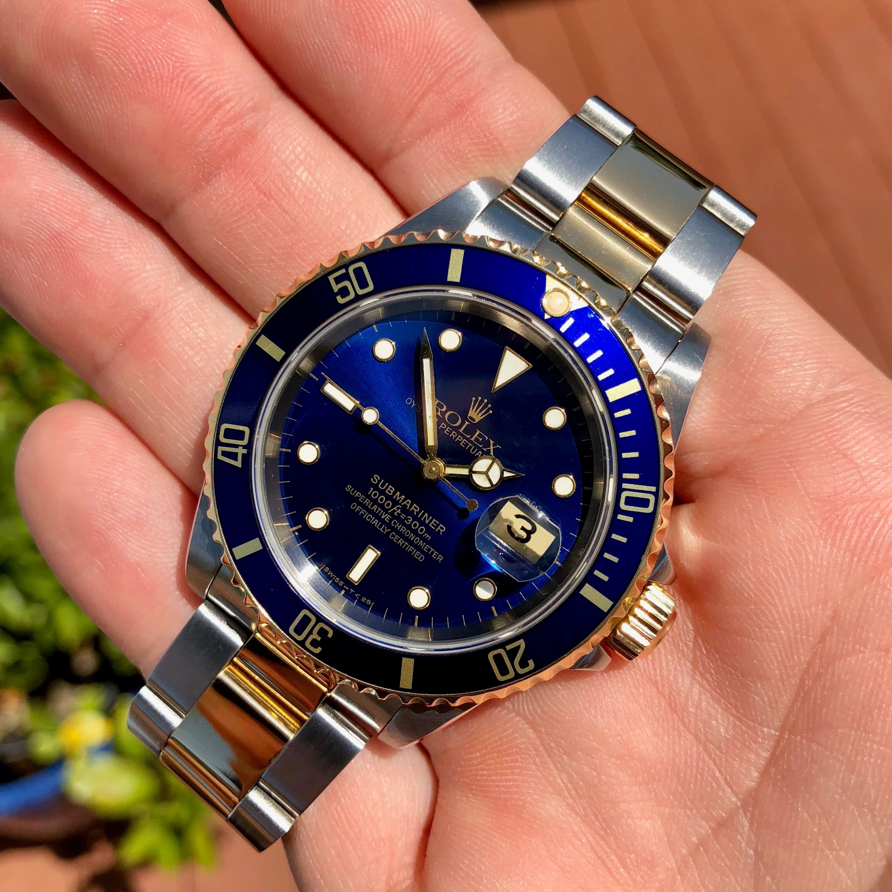 Rolex submariner blue gold