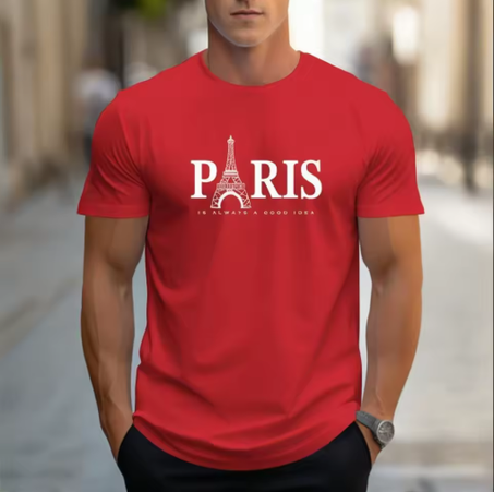 تيشيرت رجالي صيفي بأكمام قصيرة