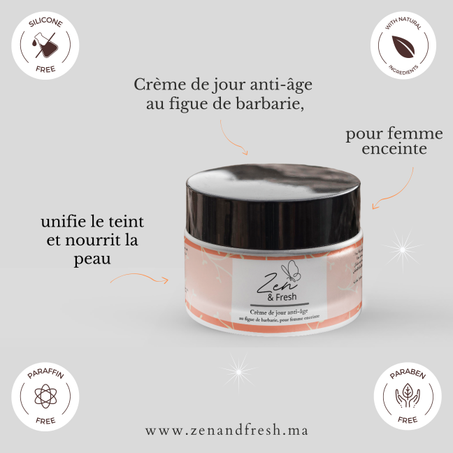 Crème de jour Neutre  anti-âge au figue de barbarie | كريم نهاري بمستخلصات زيت التين الشوكي