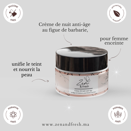 Crème de nuit Neutre anti-âge au figue de barbarie | كريم ليلي بمستخلصات زيت التين الشوكي