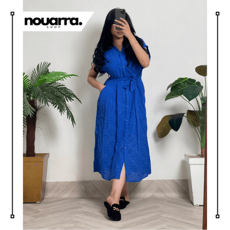 Robe brodée avec ceinture (Ref38)