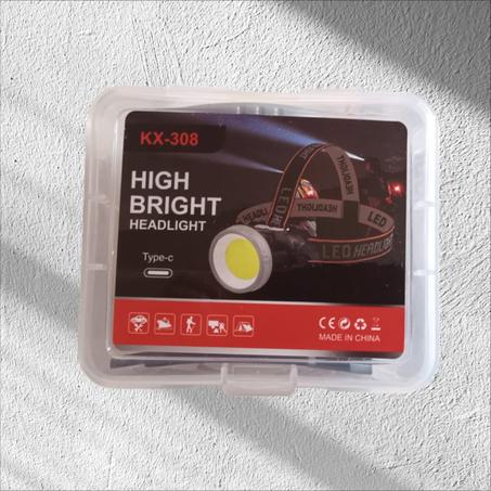 مصباح أمامي قابل لإعادة الشحن، كشاف LED بثلاثة أضواء، إضاءة LED عالية السطوع