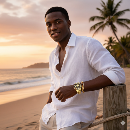 Duo Montre & Bracelet Elegance pour Homme Moderne