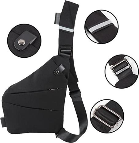 Sacoche à Bandoulière I Antivol Sécurisé et Cachée Pour homme et femmes