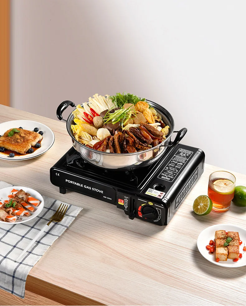 موقد غاز صغير للتخييم من المعدن المضاد للصدا