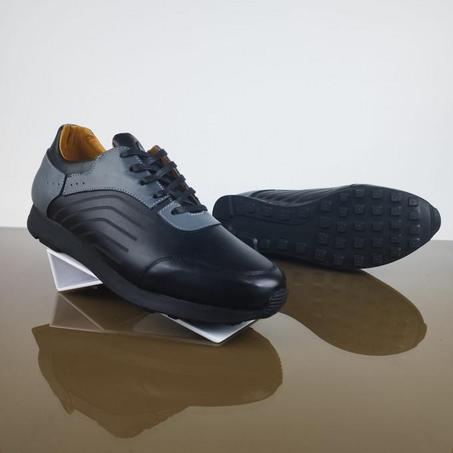 Espadrilles En Cuir Noir Pour Hommes