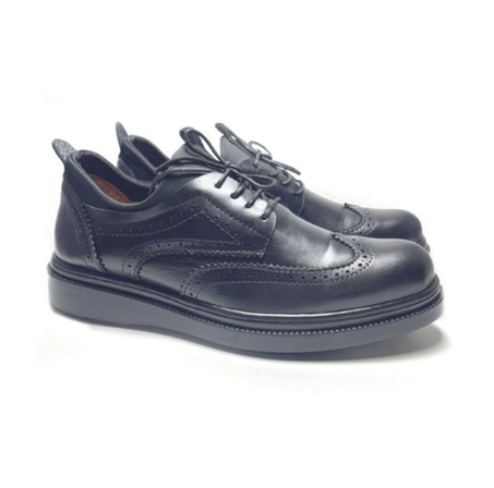 Chaussures Médicales Noires en Cuir Confort Absolu