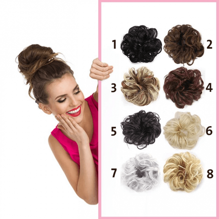BEAUTYHAIR™: Chouchou Effet Chignon Décoiffé (Pack De 2 chignons )