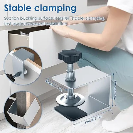 قطع لتركيب واجهة الدرج بسهولة 4Pcs Drawer Fixing Clip