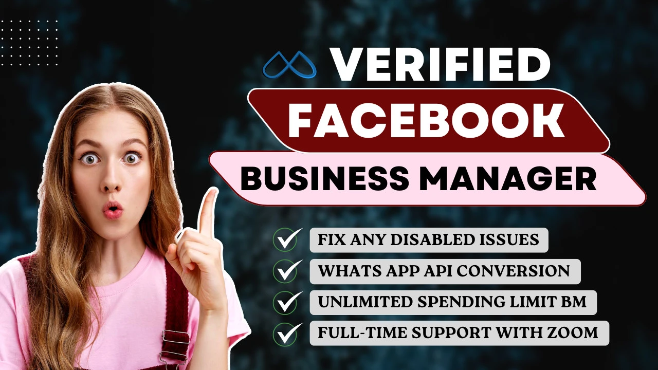 provide facebook business manager with old profile or immortal bm