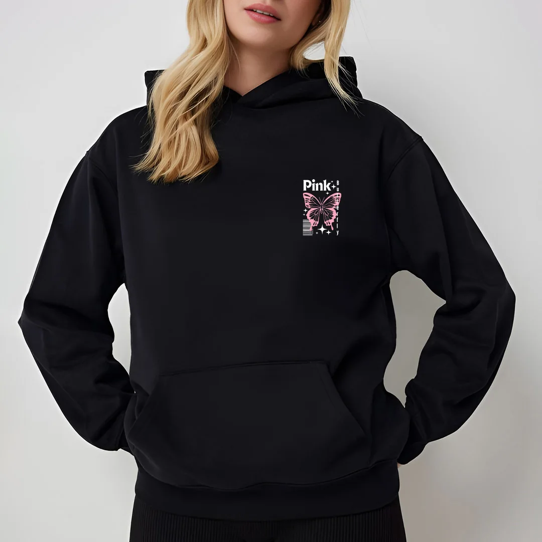 PINK BUTTERFLY HOODIE