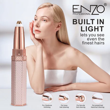 ماكينة تشذيب الحواجب بدون آلم للنساء 2 في 1