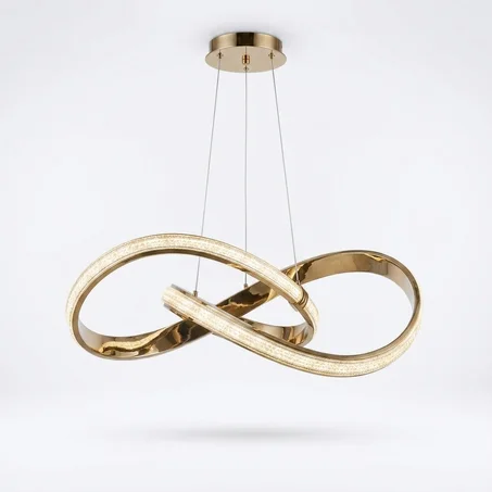 Lustre LED Design "Infini" Doré & Cristal