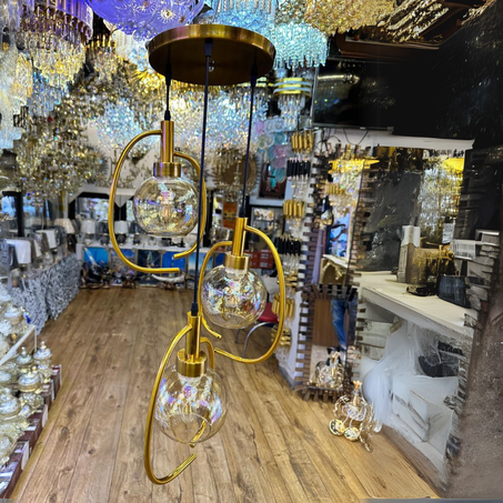 lustre suspendu moderne  dore