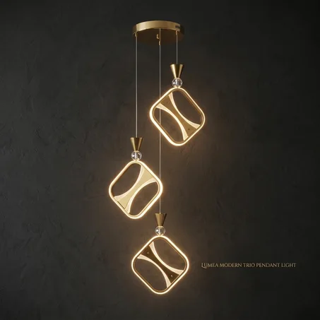 Lustre moderne à 3 suspensions LED
