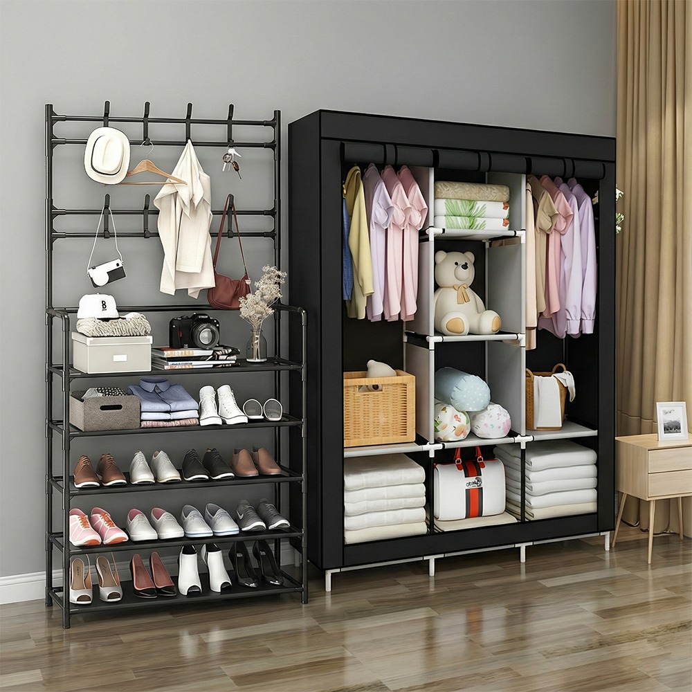 خزانة الملابس +حامل  الاحذية