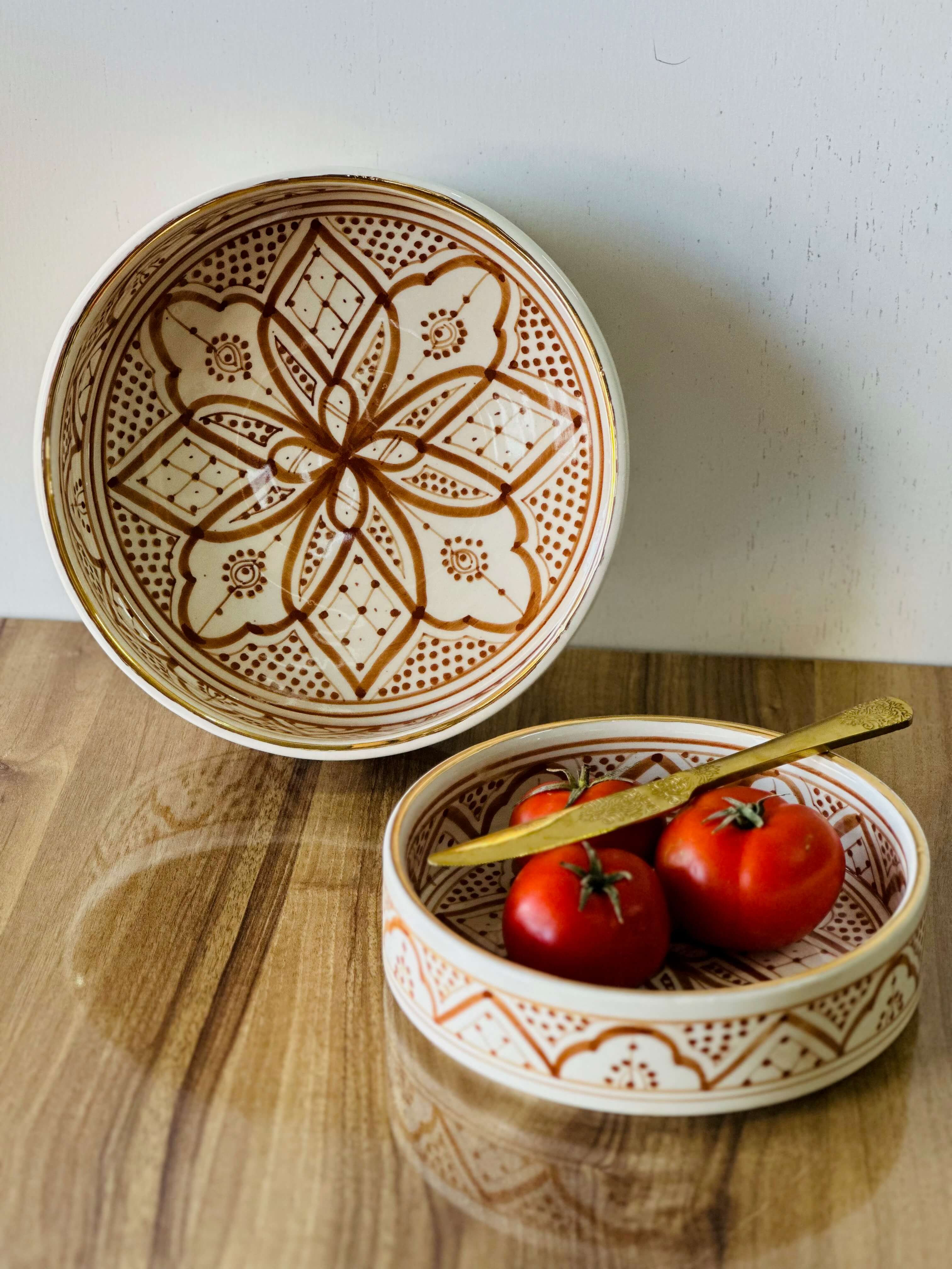 Set de 2 Saladiers Zwak Terracotta Gold