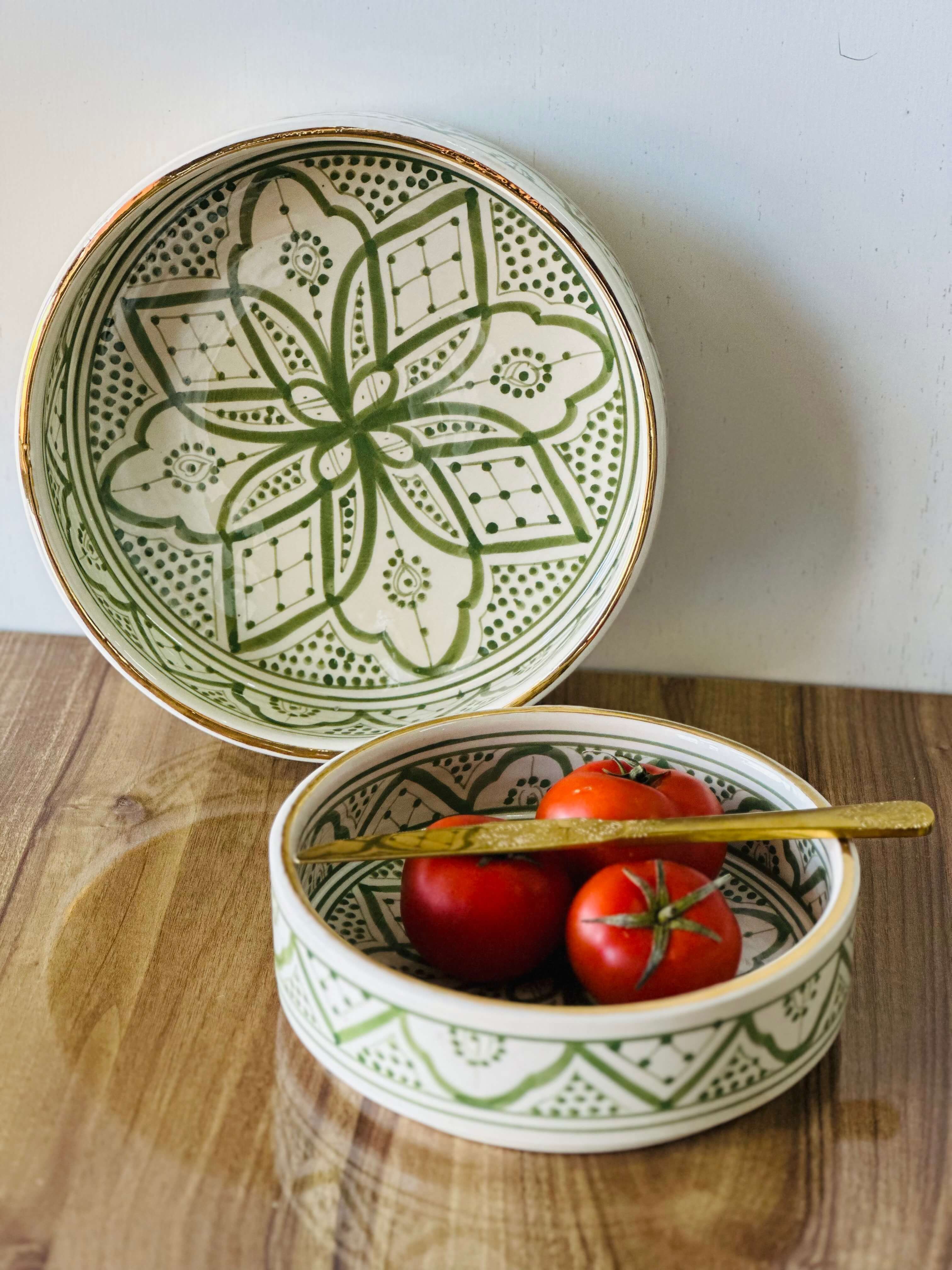 Set de 2 Saladiers Zwak Pistache Gold