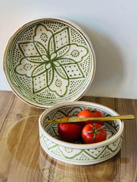 Set de 2 Saladiers Zwak Pistache Gold