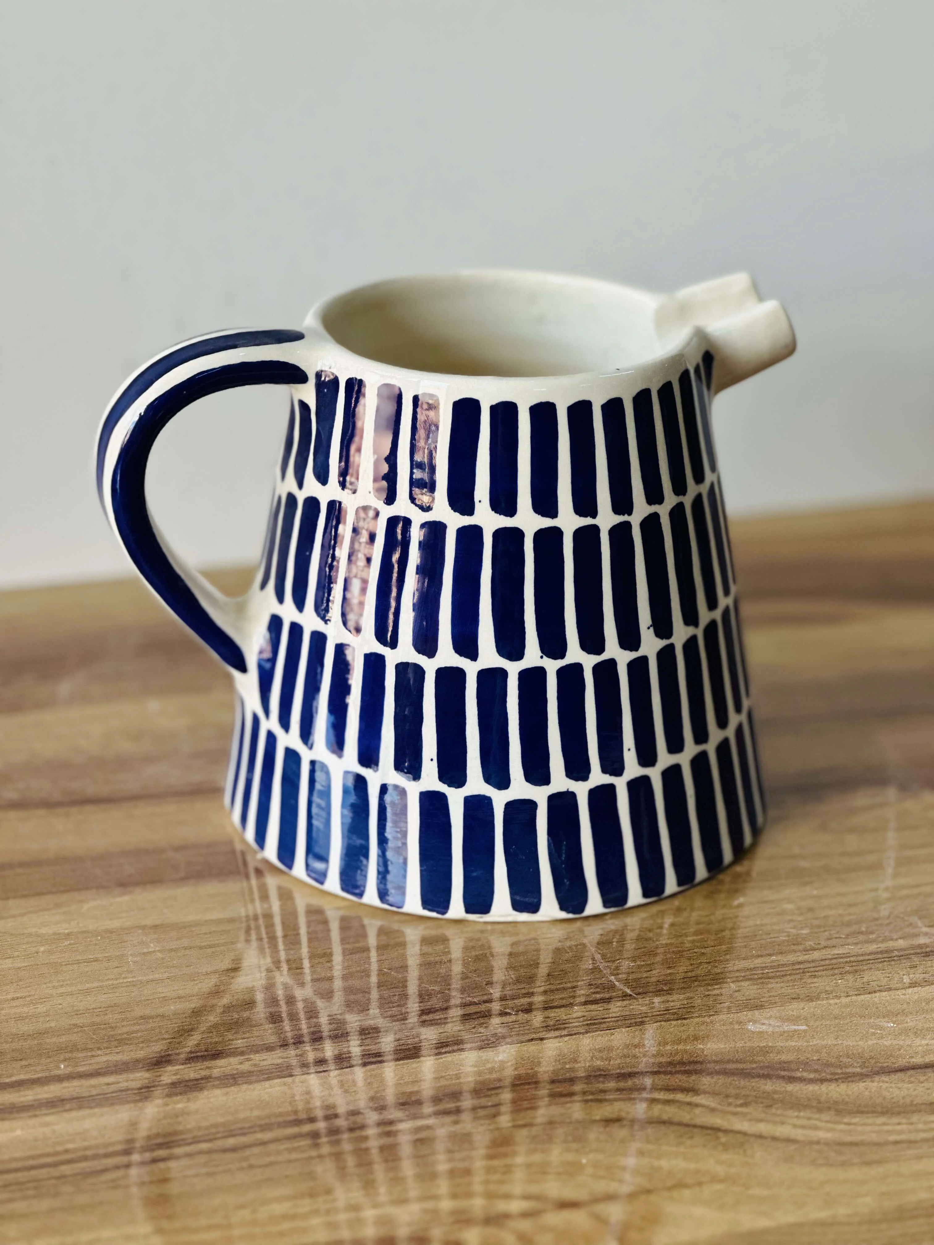 Carafe Pyramide Rayé Brique Majorelle