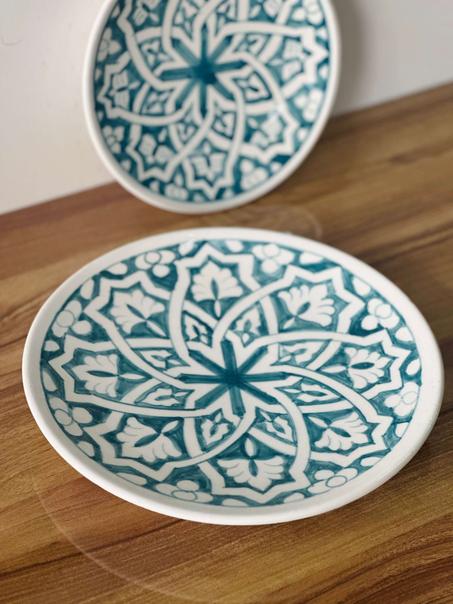 Grande Assiette Zwak Fassi Turquoise