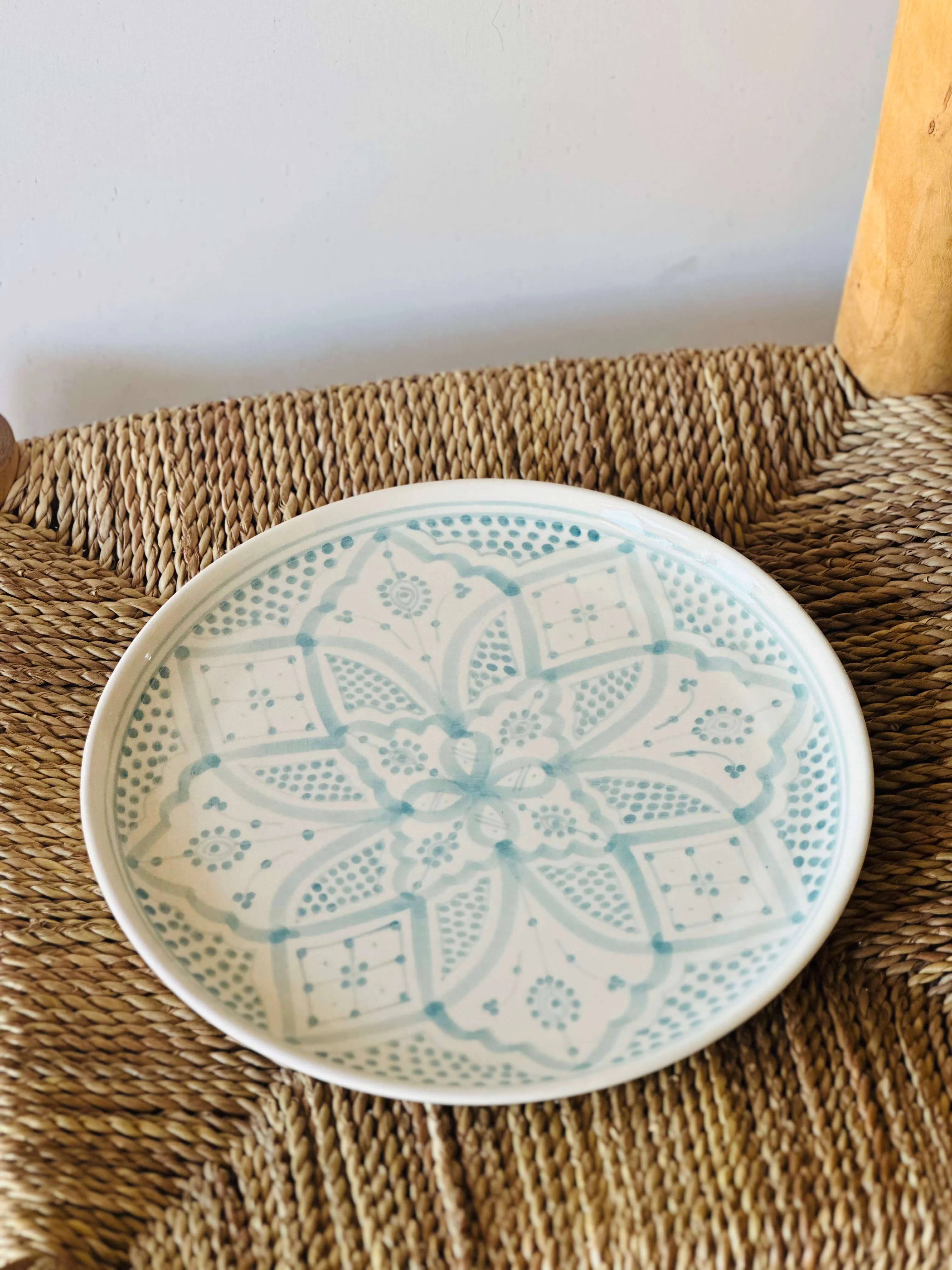 Grande Assiette Zwak Traditionnel Bleu Ciel