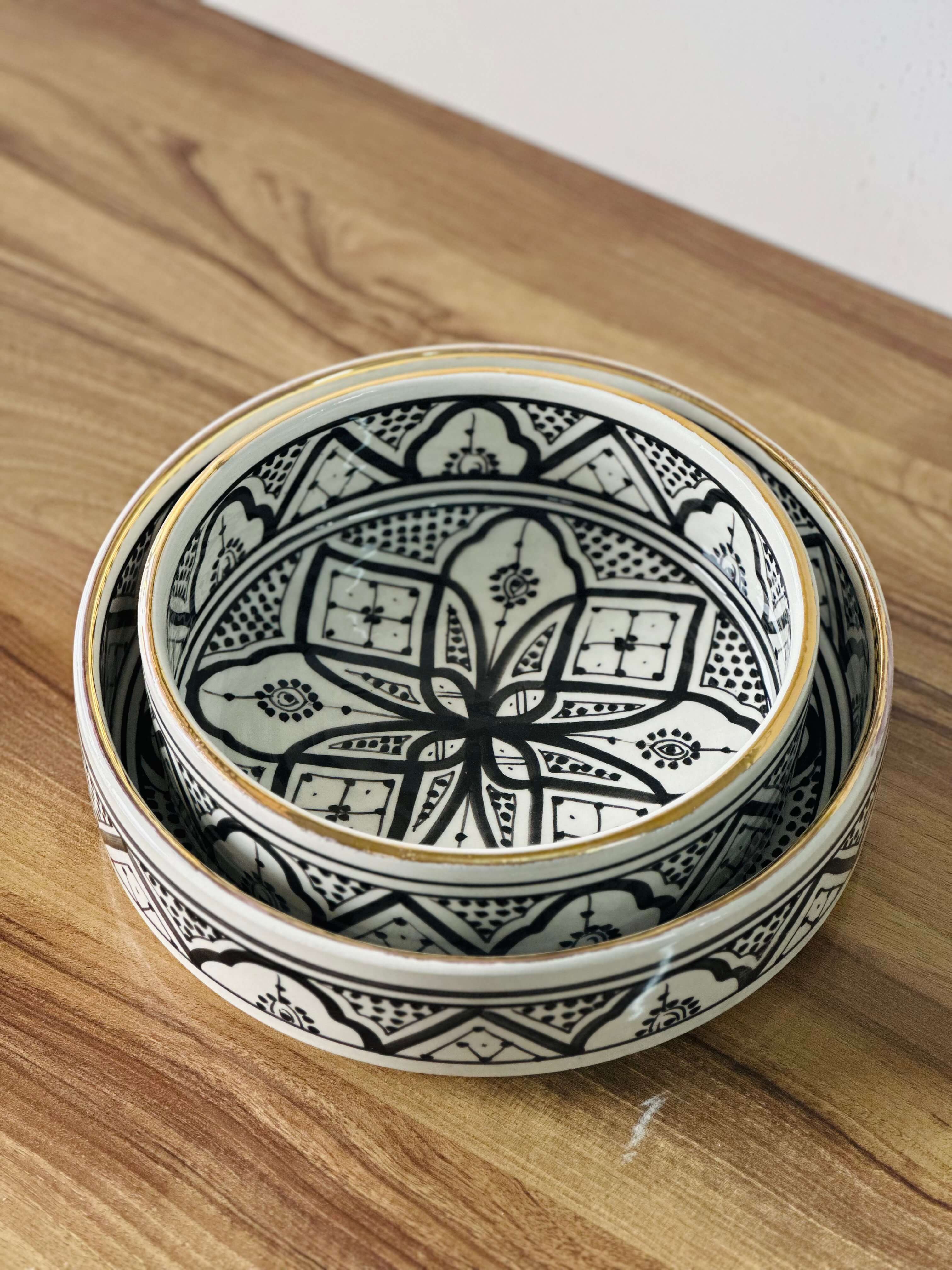 Set de 2 Saladiers Zwak Noir Gold