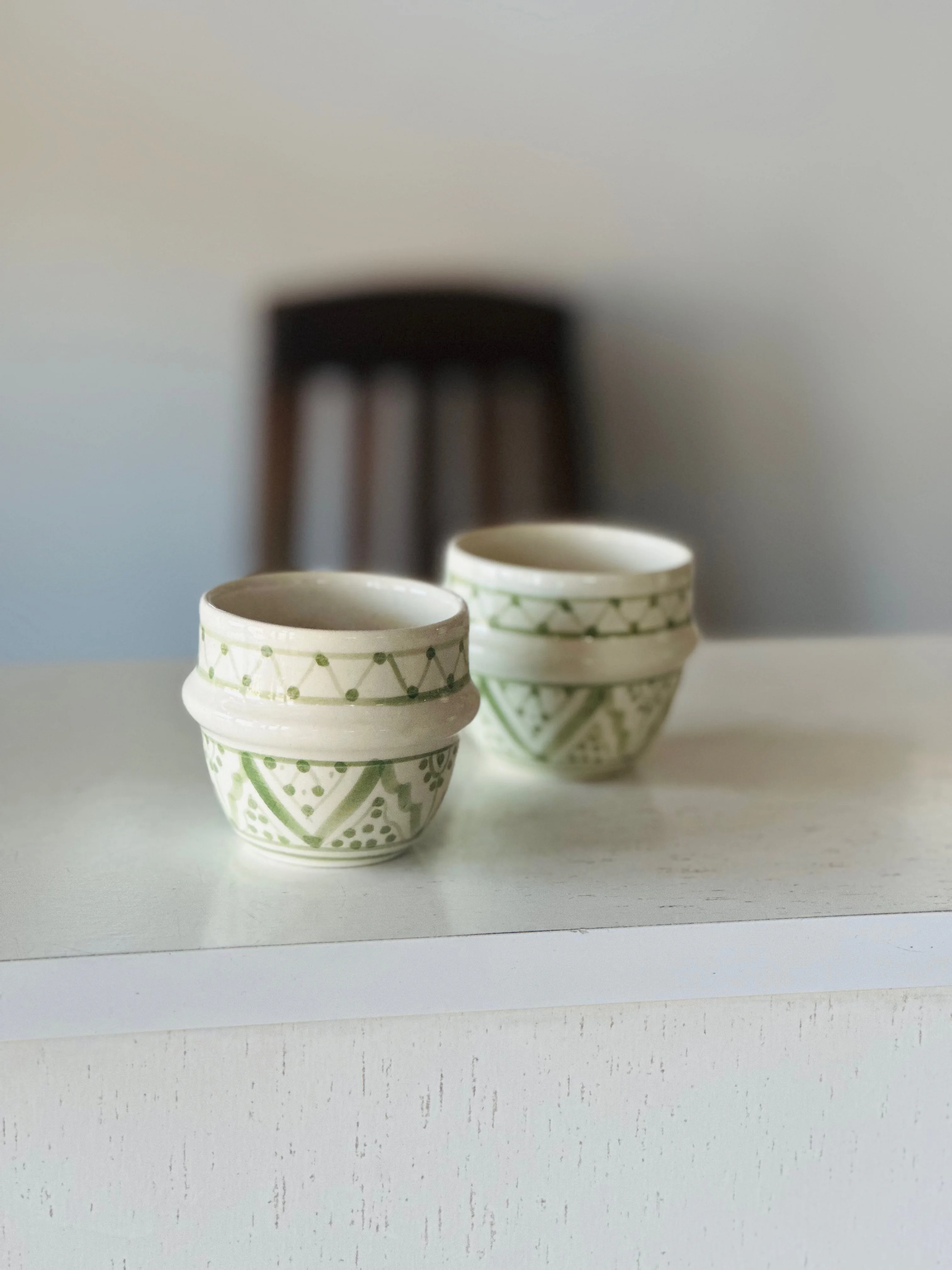 Tasse Coquille Espresso Zwak Traditionnel Pistache