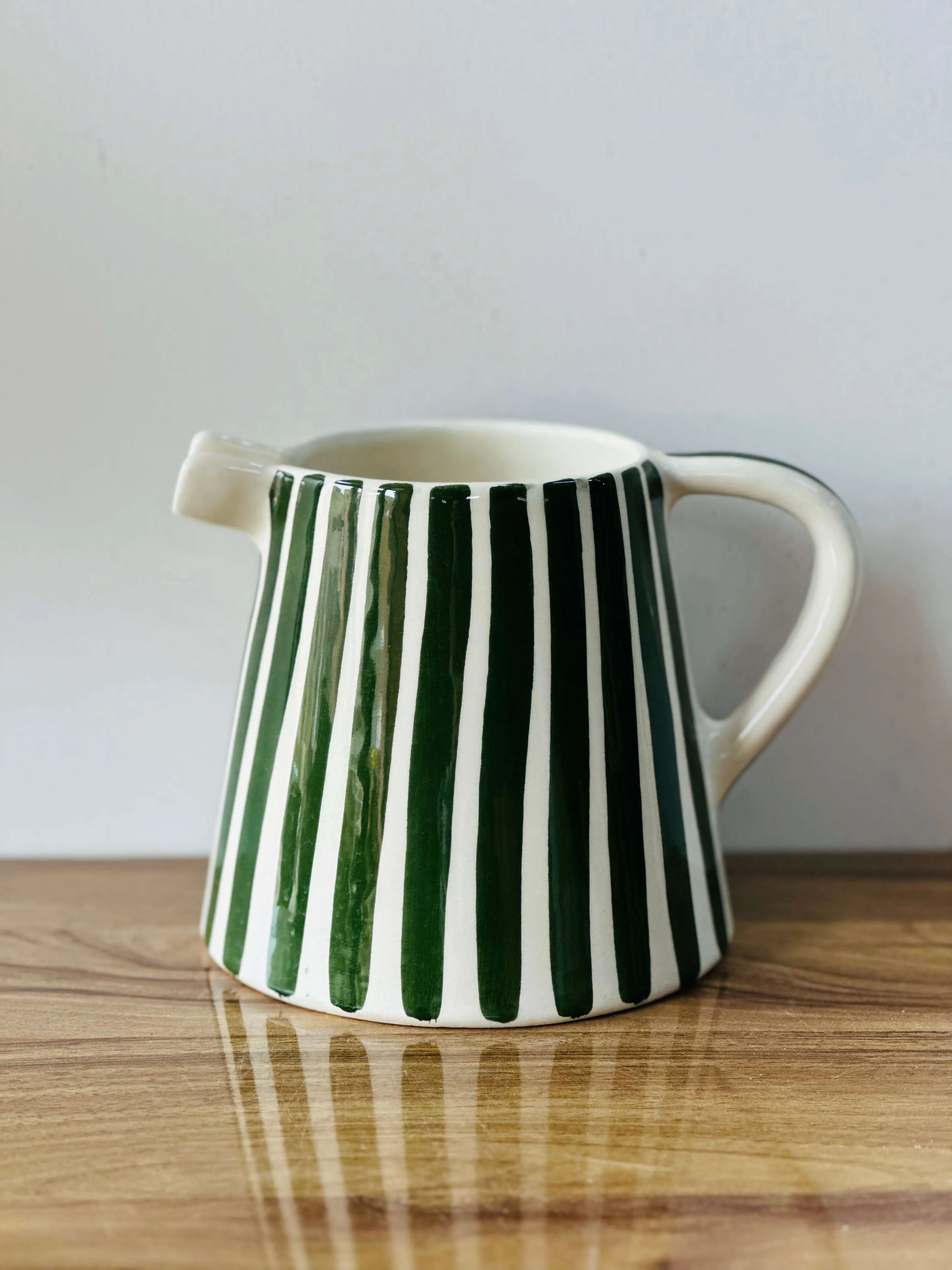 Carafe Pyramide Rayé Emeraude