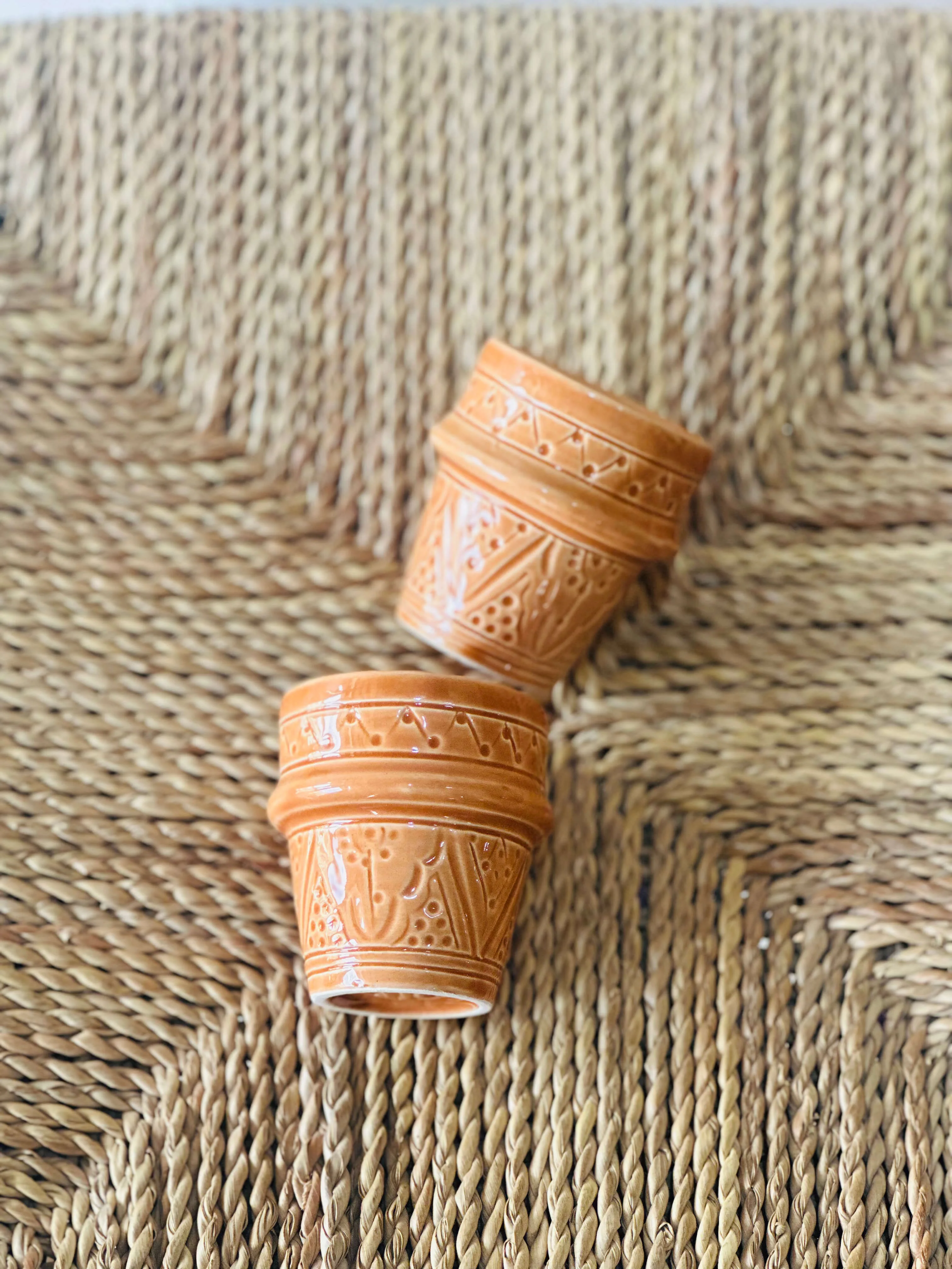 Tasse Beldi Espresso Gravé terracotta