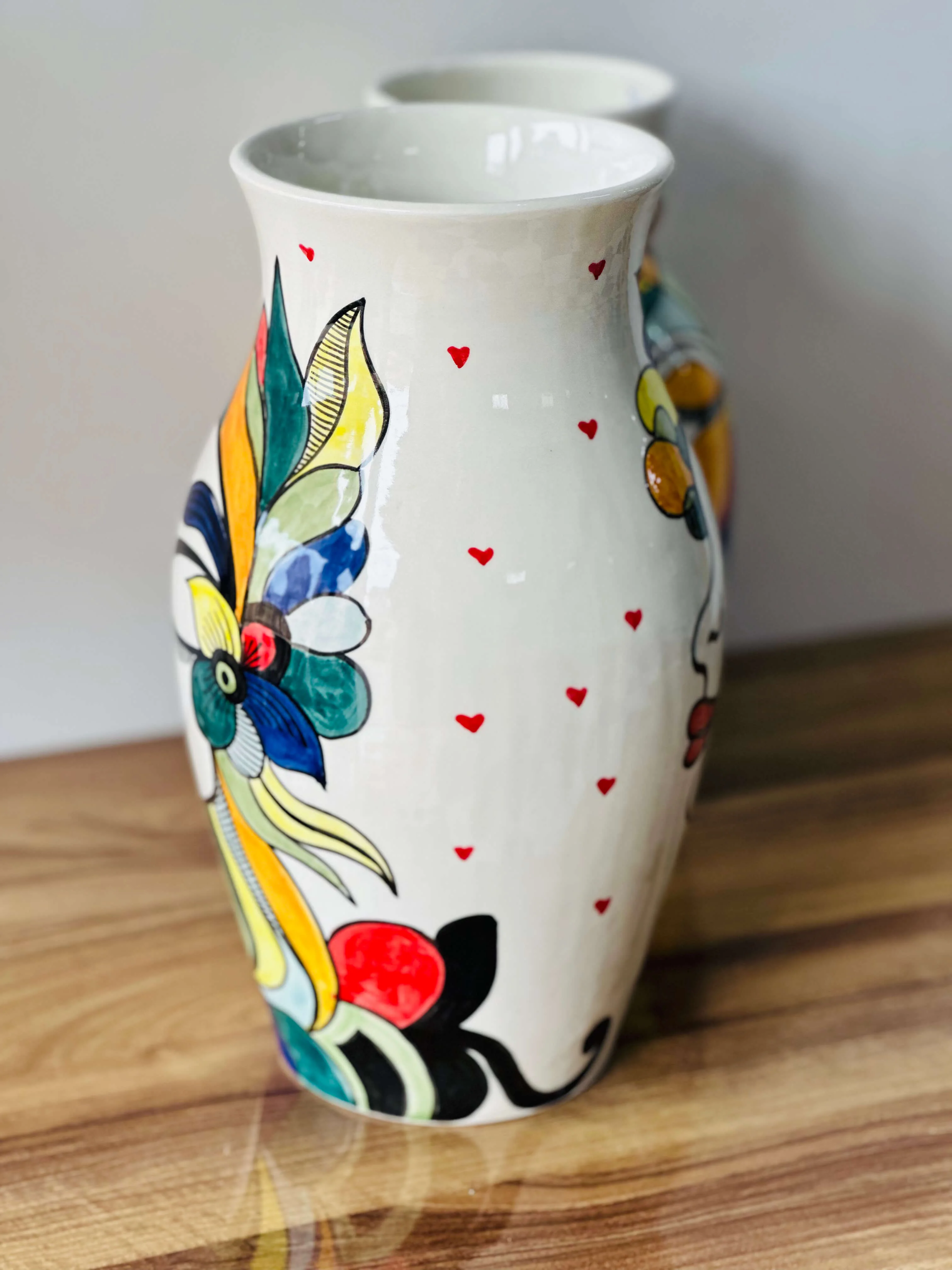 Vase Visage Fleuri