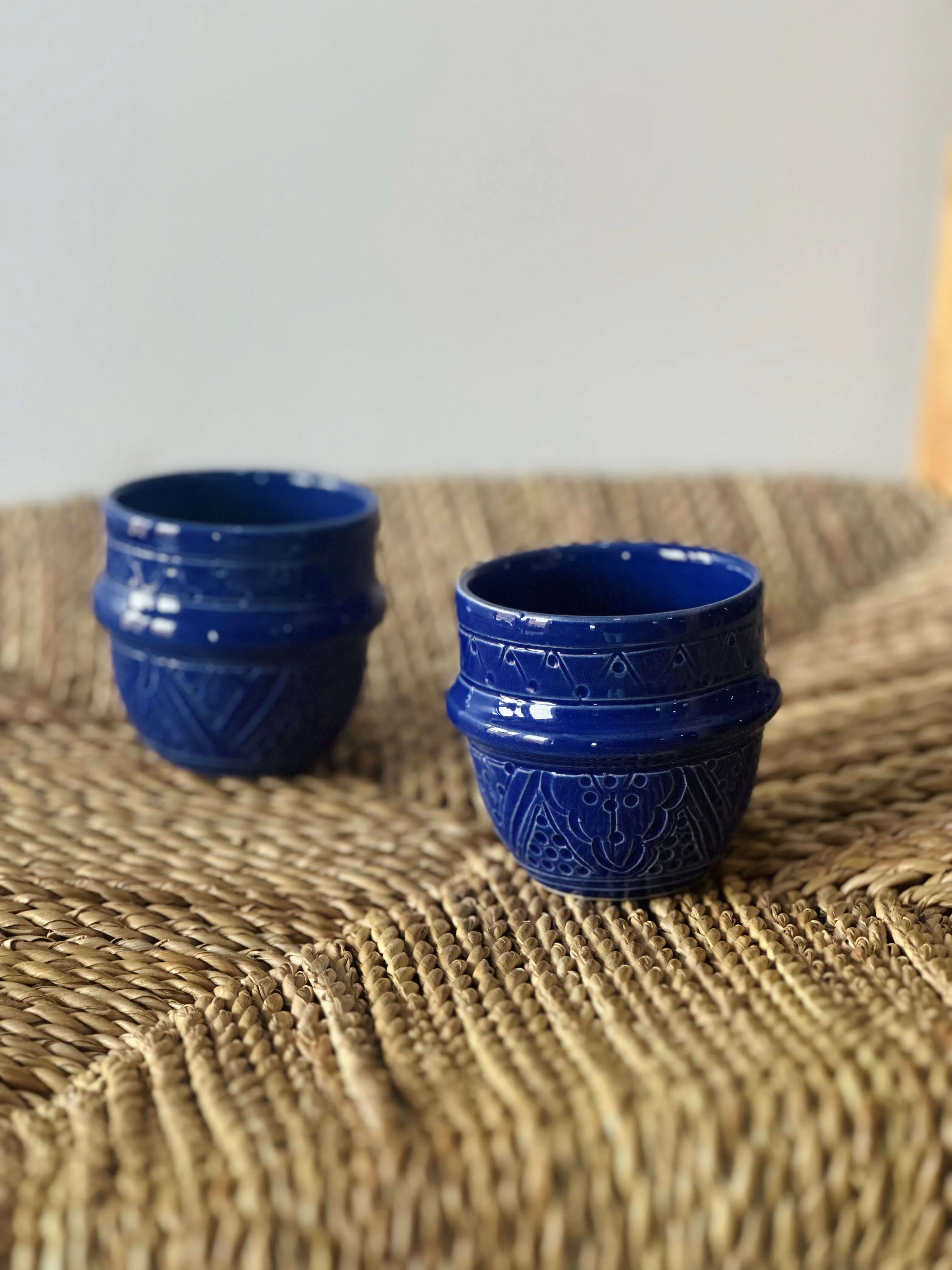 Tasse Coquille Espresso Gravé Majorelle