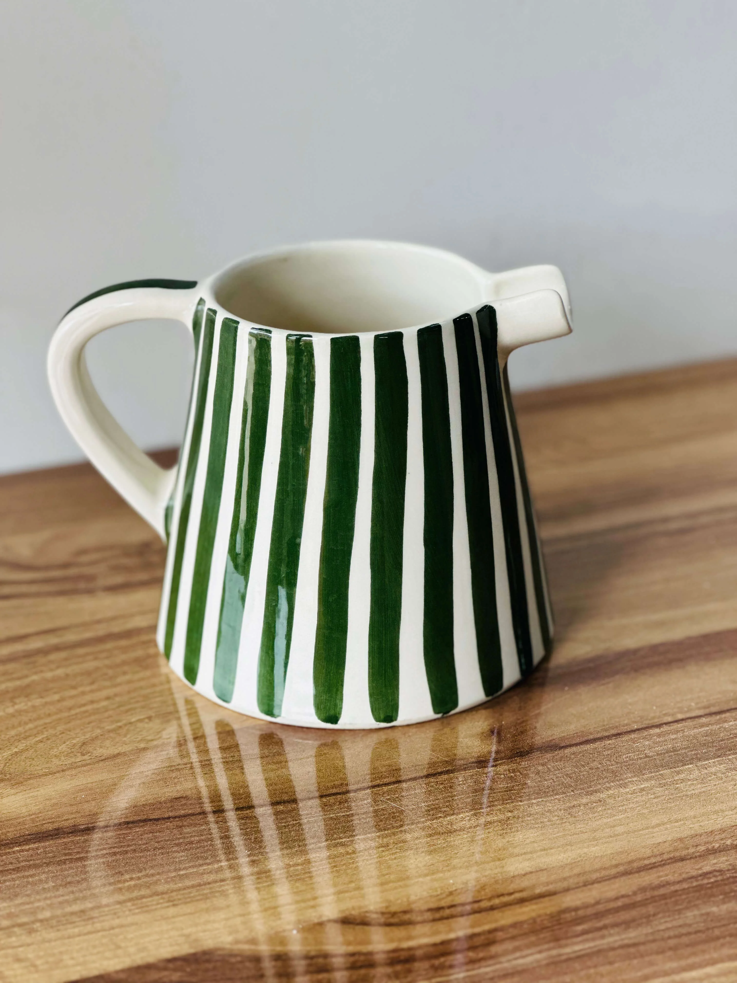 Carafe Pyramide Rayé Emeraude