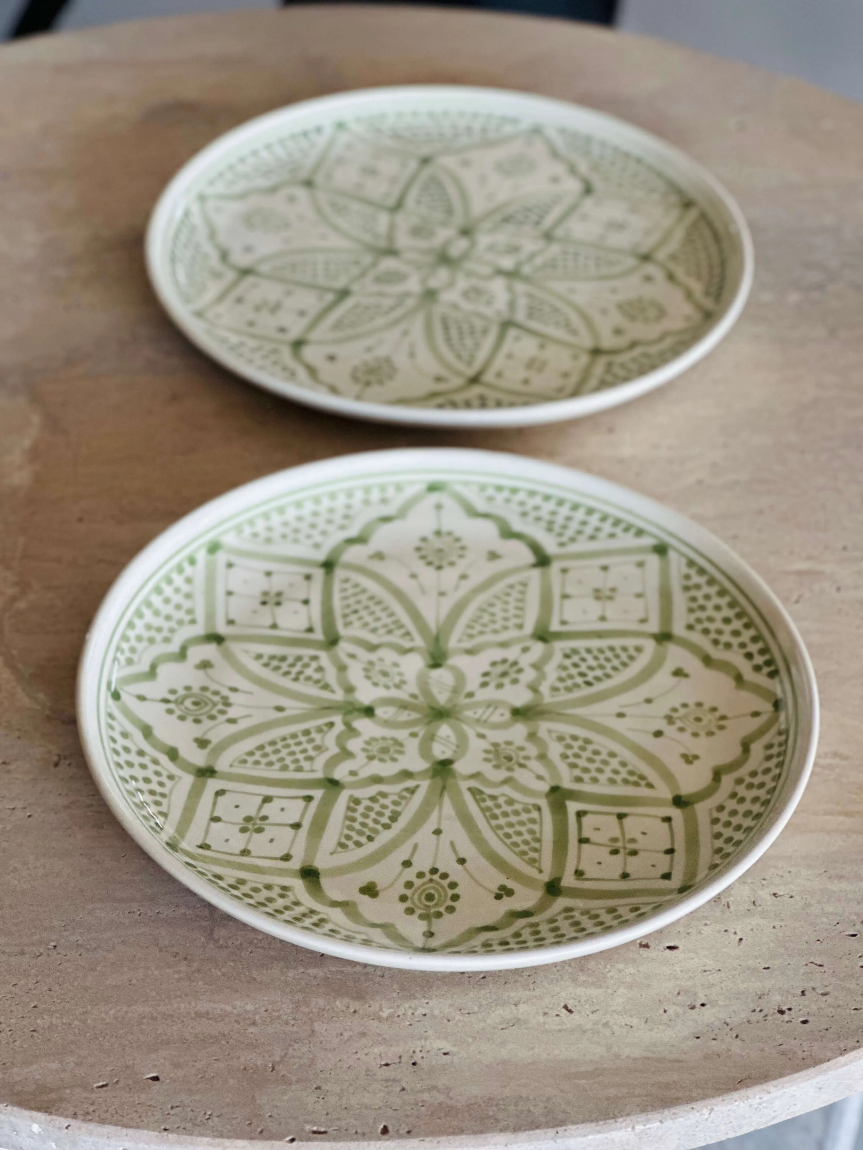 Grande Assiette Zwak Traditionnel Pistache