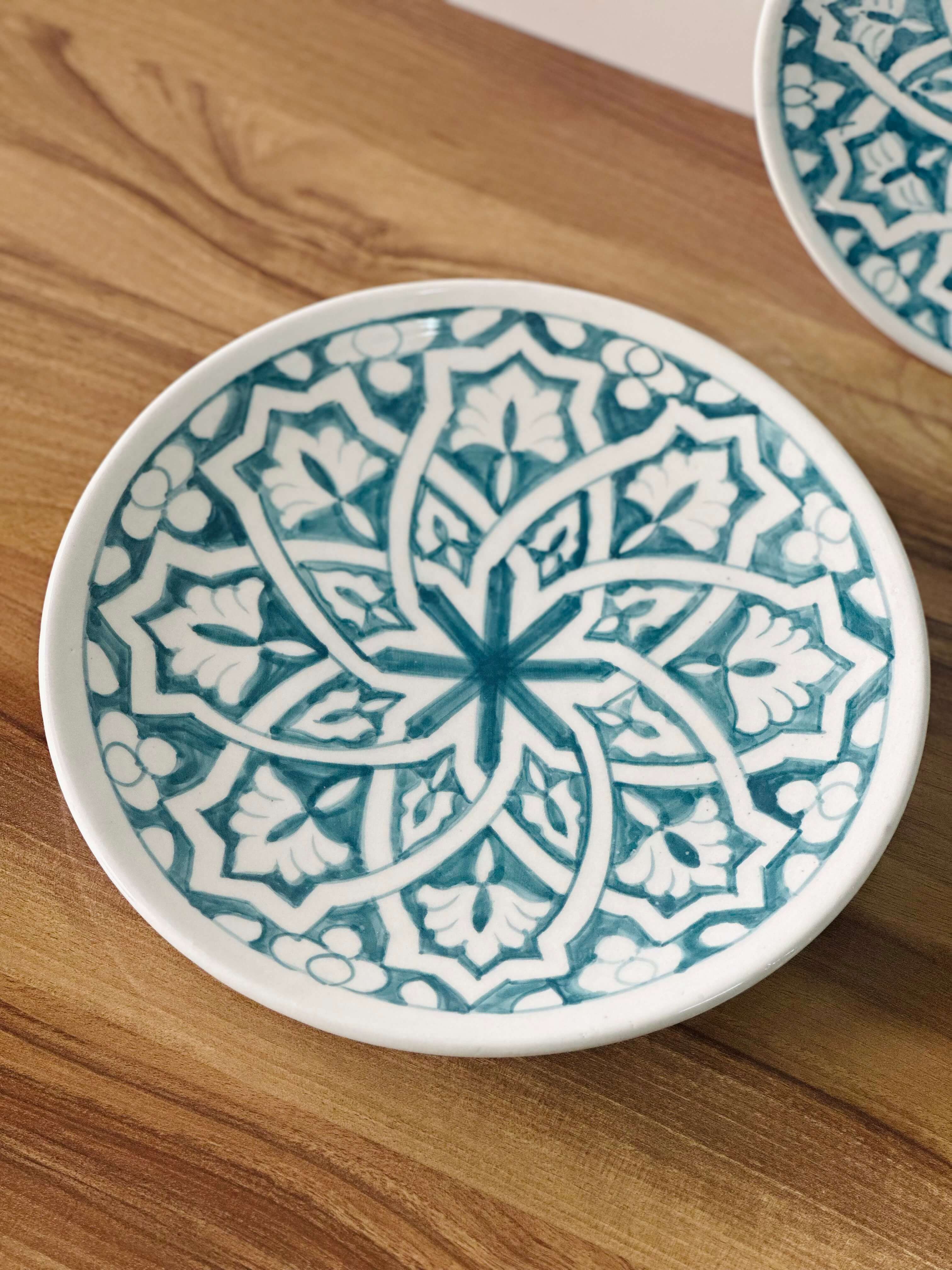 Grande Assiette Zwak Fassi Turquoise