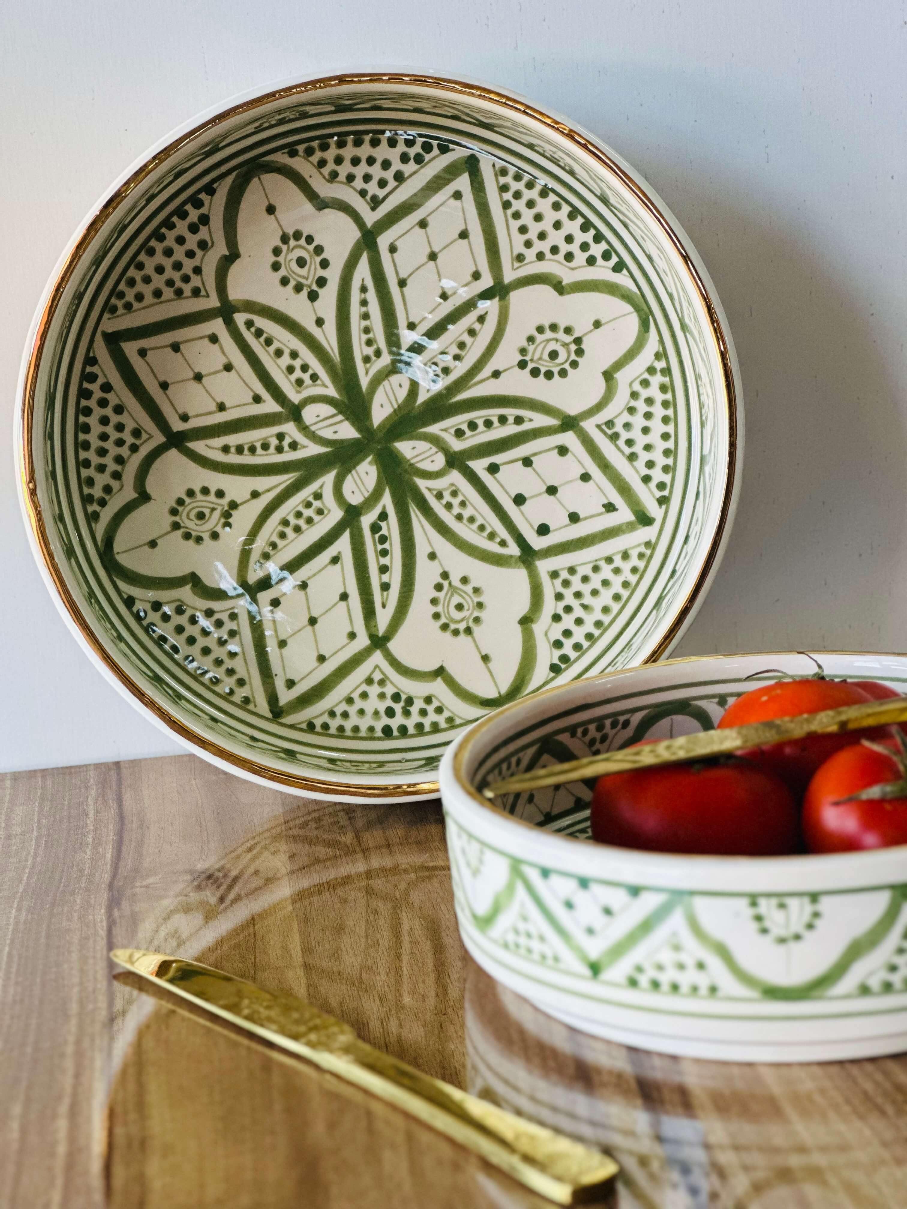 Set de 2 Saladiers Zwak Pistache Gold