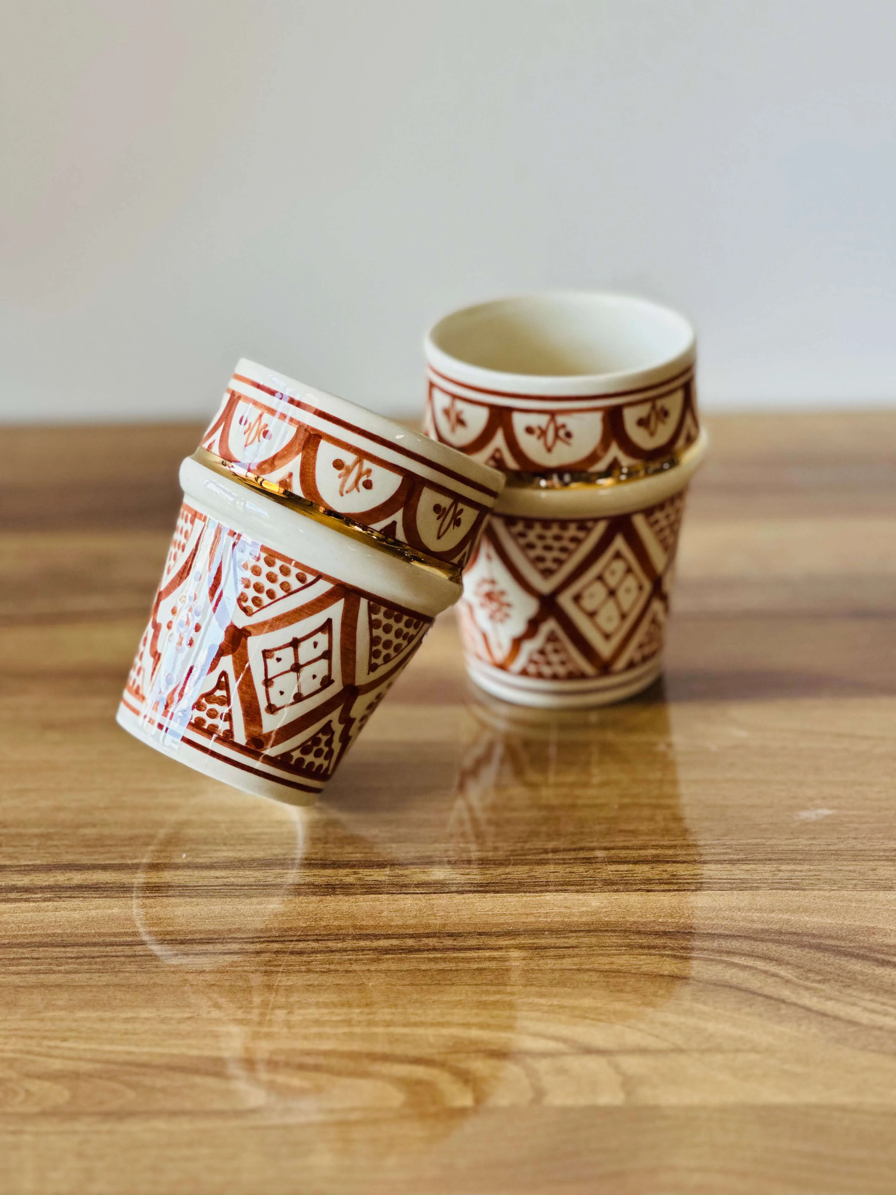Grande Tasse Beldi Zwak Terracotta Gold