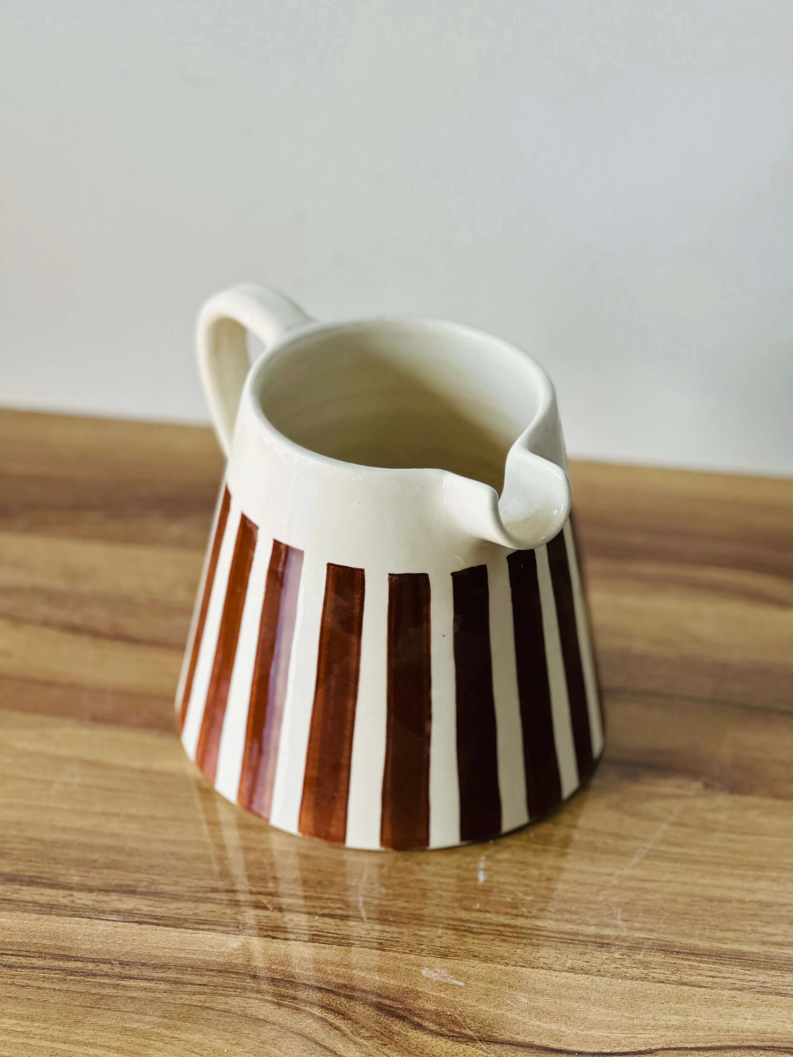 Carafe Pyramide Rayé Terracotta