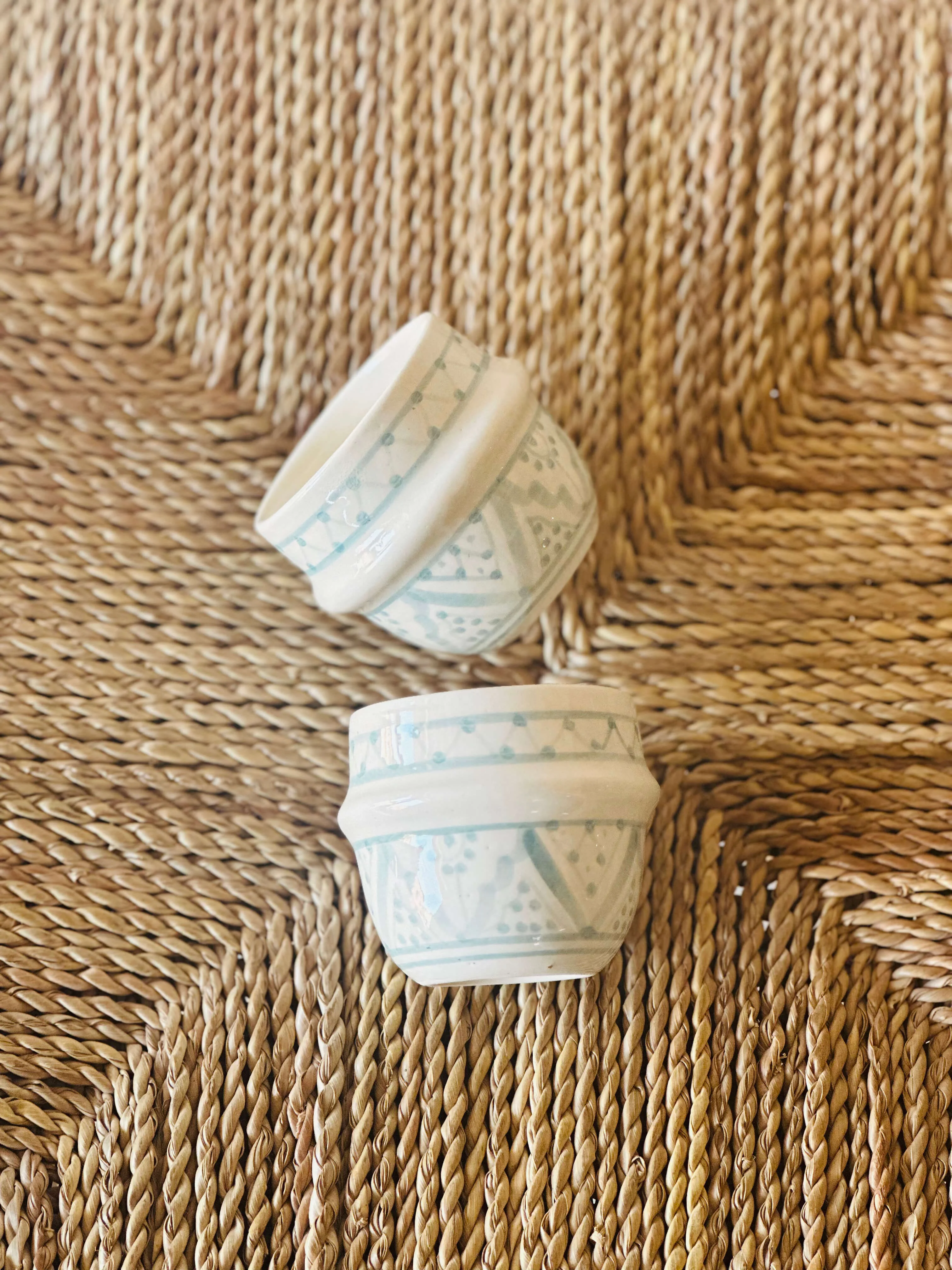 Tasse Coquille Espresso Zwak Traditionnel Bleu Ciel