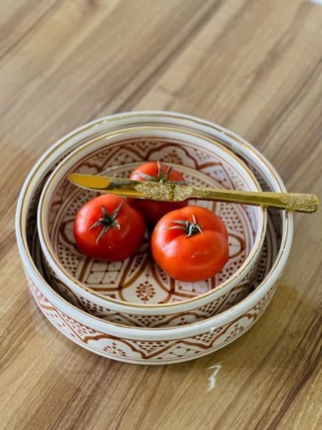 Set de 2 Saladiers Zwak Terracotta Gold