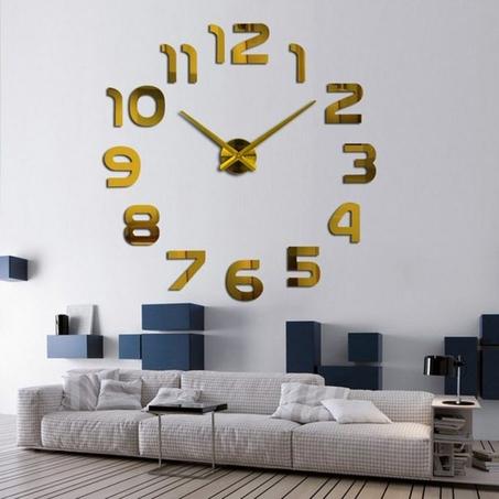Havana Horloge murale - 3D - 120 cm - Doré